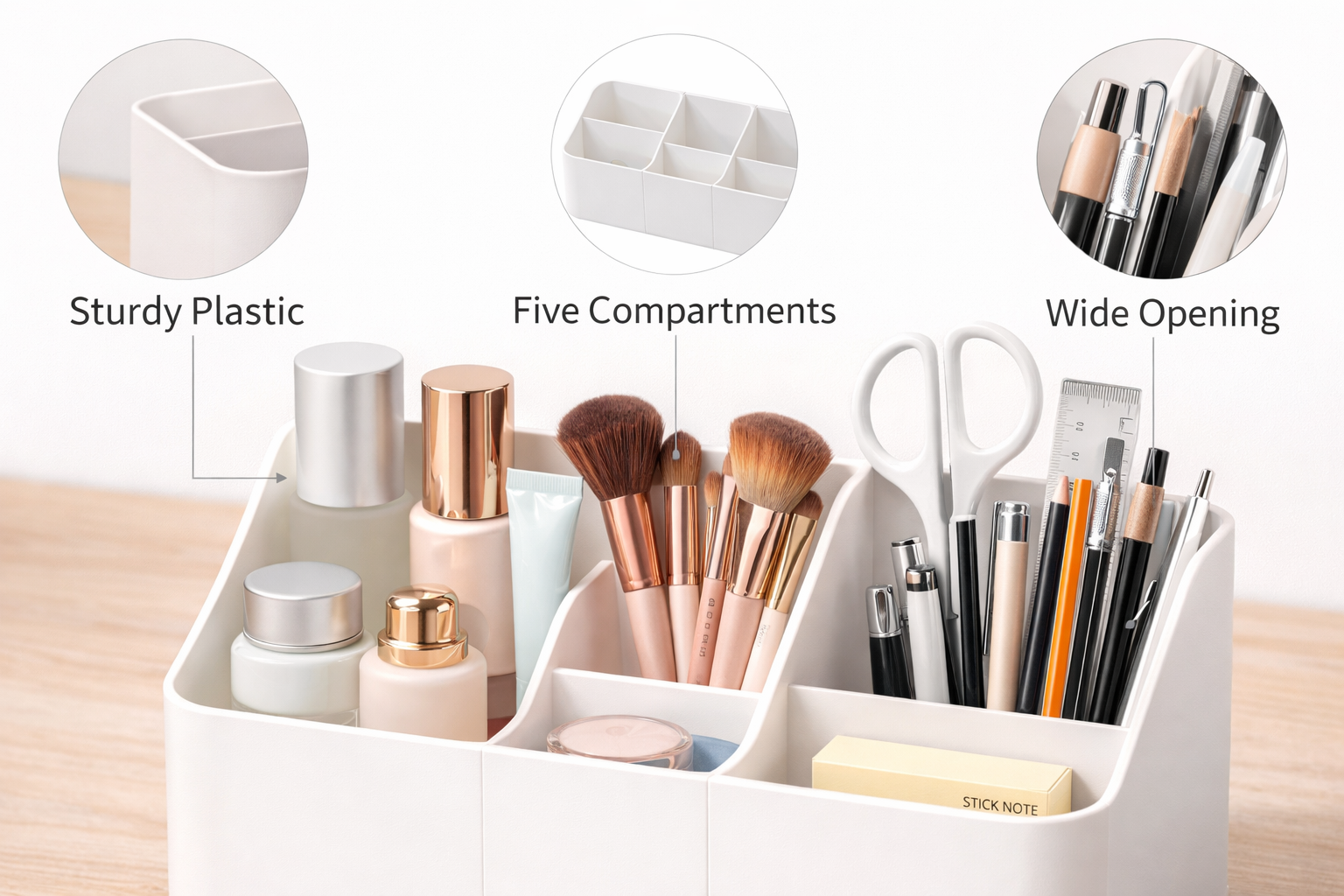 Multi-Compartment Desk Organizer