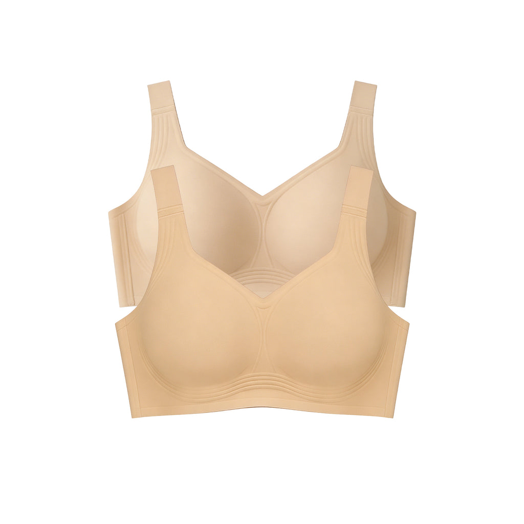 Full coverage wireless bra