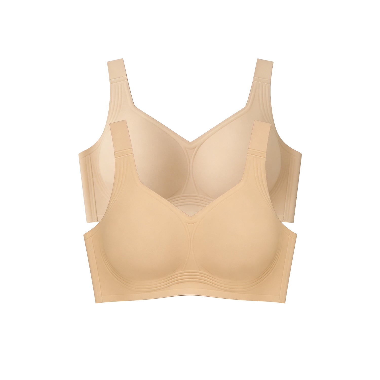 Full coverage wireless bra