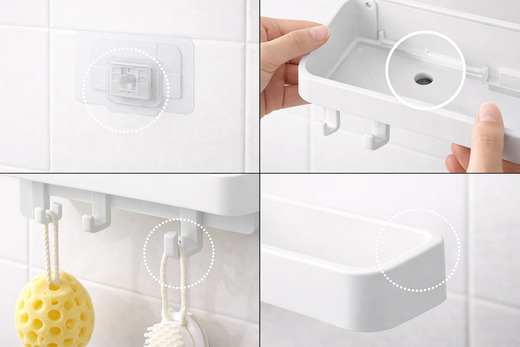 Wall-Mounted Bathroom Shelf