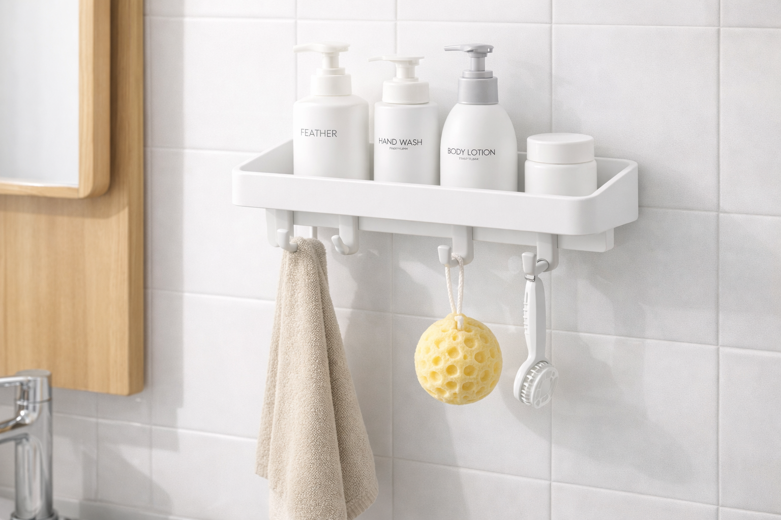 Wall-Mounted Bathroom Shelf