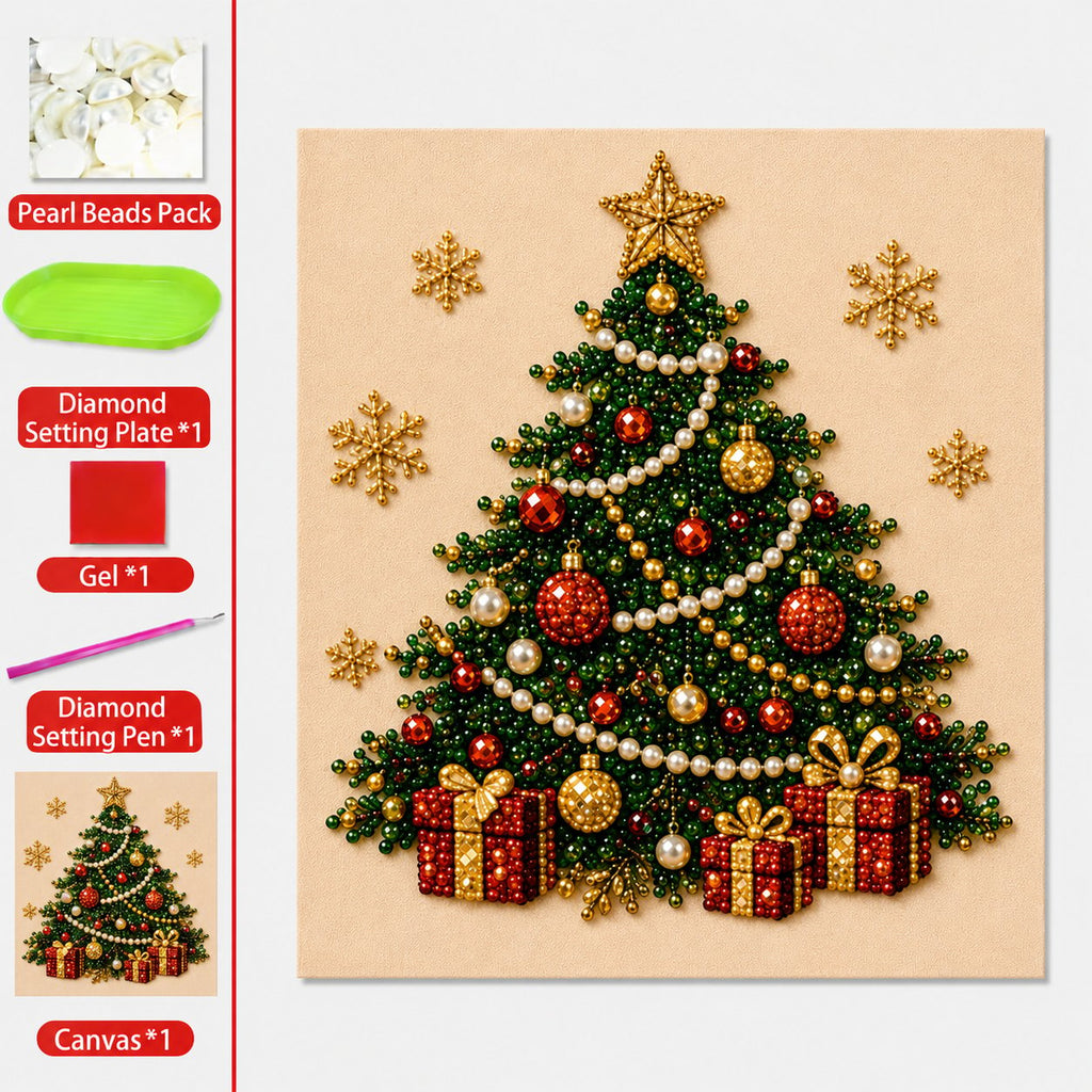 🧘Relajante y apto para principiantes - 🎨💎Kit de arte de pintura de diamantes con perlas navideña DIY